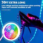 QZYL LED Lights for Bedroom, 50FT RGB LED Strip Lights with 44 Keys IR Remote, Smart LED Light Strip with Adhesive Backing Adjustable Brightness App Control for Bedroom Party Decoration