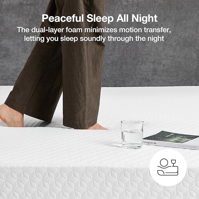 Novilla Queen Mattress, 12 Inch Queen Memory Foam Mattress for Pressure Relief & Comfort Sleep, Removable Washable Cover,CertiPUR-US Certified, Plush