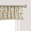 Ambesonne Fall Window Valance, Wild Flowers Illustration Print Vintage Autumnal Theme Farmhouse Vibe, Curtain Valance for Kitchen Bedroom Decor with Rod Pocket, 54" X 12", Mustard Orange Sage Green