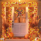 Fall Decor Multicolored Maple Leaf Lights, 10Ft 20LED Lights Battery Operated Fall Leaves Garland with Light Door Light String Home Decor Indoor Outdoor Halloween Thanksgiving Decorations