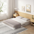 EMODA 5 Inch Box Spring Queen Size Bed Base, Heavy Duty Metal Queen Mattress Foundation with Fabric Cover, Easy Assembly