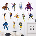 Marvel X-Men Wall Decals - Set of 12 Wall Stickers Wolverine Cyclops Storm Rogue Vinyl Stickers for Bedroom Bathroom Decor - Peel and Stick Room Decorations
