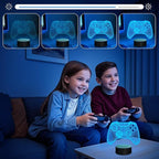Attivolife Gamepad 3D Illusion Lamp, Controller Night Light with Remote Control + Timer 16 Color Changing Desk Lamp Kids Gamer Room Decor Plug in Best Cool Festival Birthday Gift for Boy Men