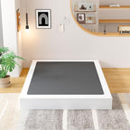 EMODA 8 Inch Full Size Box Spring Bed Base, 3000 LBS Heavy Duty Metal Mattress Foundation with Fabric Cover, Easy Assembly, Black