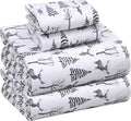 RUVANTI Flannel Sheets California King Size - 100% Cotton Brushed Cal King Bed Sheets Set - Deep Pockets 14 Inches - All Seasons Breathable & Extra Soft - Warm & Cozy, 4 Piece, Dry Winter