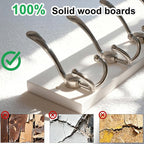 SKOLOO Creations White Solid Wood Wall Mounted Coat Rack, 5 Hooks, 17" Long - Kitchen, Mudroom, Entryway, Bathroom - Includes Mounting Hardware, Wall Coat Hanger, Towel Rack