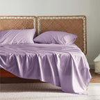 Bedsure Cooling Sheets Twin XL, Rayon Derived from Bamboo, Breathable & Soft Twin XL Sheet Sets, Deep Pocket Up to 16 Inches, Hotel Luxury Silky Dorm Bedding for Hot Sleepers, Lilac