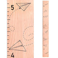 Headwaters Studio Wooden Growth Chart for Wall- Wood Height Chart for Kids Child Height Wall Chart Wood Growth Chart for Kids, Height Wall Chart Height Measurement-Paper Airplanes-Natural-63" x 6.7"