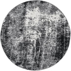 Keen Home Design Area Rugs - 8ft Round Non-Shedding, Abstract Rugs for Kitchen, Living Room, Bedroom, Dining Room, Entryway - Size: 7'10" Round, Abstract Black