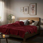 Utopia Bedding Fleece Blanket King Size Burgundy 300GSM Luxury Anti-Static Fuzzy Soft Microfiber Bed Blanket (90x102 Inch)