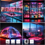 LED Strip Lights RGB COB 6.56 FT 1152 LEDs 5V USB Color Changing Short Strip Light, Smart APP Control Music Sync, Multi Color TV Backlight with Remote for DIY Home Decor (6.56FT/2M)