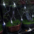 AWQ 200 LED 9.8ft x 6.6ft String Lights Net Mesh Lights Christmas Net Lights 8 Modes for Christmas Wedding Party Home Garden Lawn Bushes Indoor Outdoor Decor (9.8ft x 6.6ft, White)