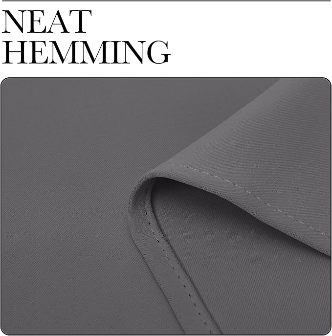 NICETOWN Noise Reducing Blackout Curtains 84" Long for Bedroom, Grey, 42" Wide, 2 Panels, Thermal Insulated Room Darkening Drapes for Home Family Decorations