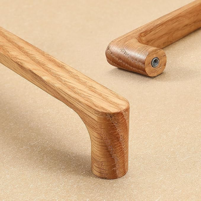 Burlywood Round 5 in 4 pcs Wooden Drawer Pulls Handle pulls for cabinets Kitchen Cabinet Drawer pulls Cabinet Door Pull
