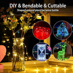 VOOKRY 12 Pack Fairy Lights Battery Operated, 30 LEDs Mini Starry String Lights 10 ft Silvery Copper Wire Lights, Works for Wedding Centerpiece, Party, Table, Christmas Decorations(Multi-Colored)