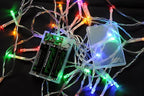 Karlling Battery Operated Christmas Lights,13 ft Short Clear Wire String Led Twinkle Fairy Light for Small Mini Xmas Tree and Wedding Party Indoor/Outdoor Decoration(Multicolor,10 Pack)