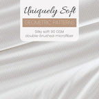 Linen Market Double-Brushed Patterned Microfiber Full Sheet Set 4 Piece – Oeko-TEX Certified Ultra Soft & Wrinkle-Free - 16" Deep Pocket Sheets - Easy Care Full Size - Stippled Light Gray