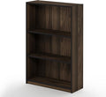 Furinno JAYA Book Shelf, 3-Tier Bookshelf, Bookcase with Adjustable Shelves, 9.5 x 24.5 x 40.3, for Living Room, Bedroom, Home Office, Columbia Walnut