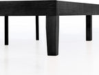 Mellow Naturalista Classic 12 Inch Solid Wood Platform Bed with Wooden Slats, Queen, Black