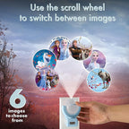 Projectables Disney Frozen 2 LED Projector Night Light, Plug-In, Dusk-to-Dawn, Elsa, Anna, and Olaf, Ideal for Hallway, Bedroom, Nursery, or Playroom – 45028