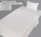RUVANTI Flannel Sheets Twin Size - 100% Cotton Double Brushed Twin Sheets Set, Deep Pockets 16 Inches, All Seasons Breathable & Extra Soft Bed Sheets, Warm & Cozy, 3 Piece, Running Dots