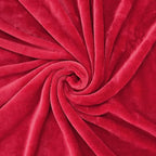 Exclusivo Mezcla Extra Large Fleece Throw Blanket for Couch, Sofa, 300GSM Super Soft and Warm Blankets, Red Throw All Season Use, Cozy, Plush, Lightweight, 50x70 Inches