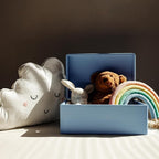 Large Blue Wooden Box Storage with Hinged Lid | 11.8 x 7.87 x 5.51 inches (+-0.5) | Gift Box Storage | Product NOT Intended for 15 Years OR Below