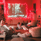 JMEXSUSS Red Christmas Lights Outdoor Indoor, 66ft 200 LED Red String Lights Clear Wire, 8 Modes Xmas Twinkle Fairy Light Plug in for Tree Room Party Christmas Decorations