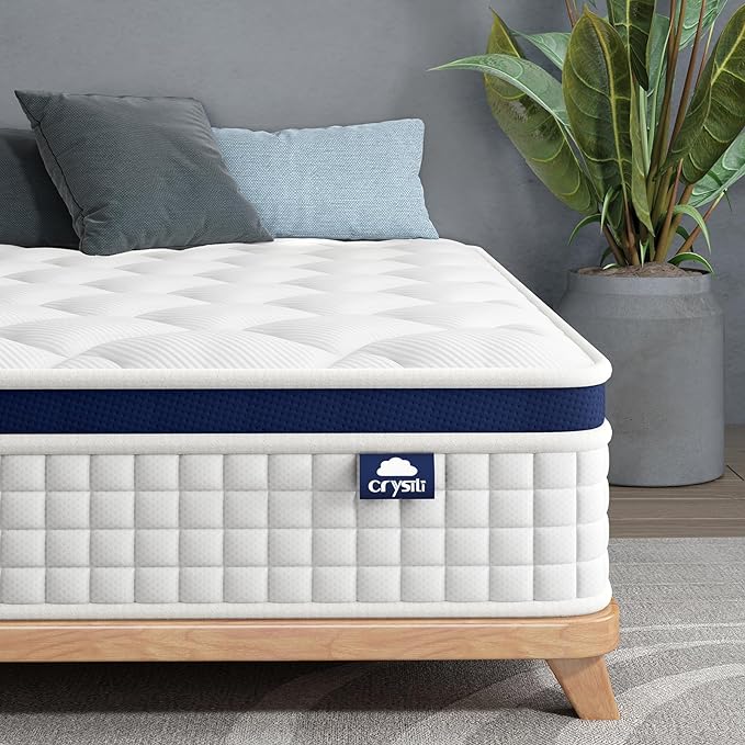 Full Mattress 13 Inch - Hybrid Mattress Bed in a Box, Medium Firm Support, Pressure & Pain Relief for All Sleepers, CertiPUR-US Certified, Fiberglass-free, Reinforced Edge Support, Motion Isolation