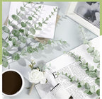 100 Pcs Eucalyptus Stems Faux Greenery Artificial Eucalyptus Leaves Eucalyptus Decor Greenery Stems Faux Greenery Branches for Wedding Centerpiece Flowers Bouquet Farmhouse Home Decor (Light Green)