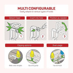 All-Purpose Holiday Light Clips [Set of 400] Christmas Light Clips, Outdoor Light Clips - Mount to Shingles & gutters - Works with Mini, C6, C7, C9, Rope, Icicle Lights - No Tools Required - USA Made