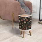 Small Trash Can with Lid Bear Forest Bunny Rabbit Furry Animals Watercolor Flowers Scandinavian Garbage Bin Pet Proof Waste Basket for Kitchen Bathroom Office Bedroom Decorative 1.8 Gallon