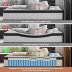 Mattress Twin Size,12 Inch Twin Mattress in a Box,Gel Memory Foam and Pocket Spring Hybrid Mattress,Ideal for All Sleep Positions,CertiPUR-US Certified,Deep Sleep-Medium Firm