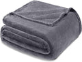Exclusivo Mezcla Fleece Blanket King Size for Bed, Super Soft and Warm, All Season Use, Cozy, Plush, Lightweight, 120x120 Inches, Dark Grey