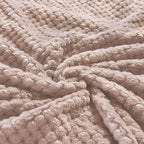 Exclusivo Mezcla Fleece Throw Blanket Extra Large, Super Soft and Warm Blankets for Couch, Sofa and Bed Waffle Textured, Cozy, Fuzzy and Lightweight (Camel, 50x70 Inches)