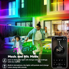 LETIANPAI 200ft Outdoor LED Strip Lights Waterproof 1 Roll,IP68 Outside Led Light Strips with App and Remote,Music Sync RGB Exterior Rope Self Adhesive Back for Deck,Balcony,Pool
