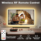 White COB Led Strip Lights Max with RF Remote, 16.4ft 3000K Dimmable Ultra Bright Warm White COB Light Strip, Adhesive Indoor COB Led Lights for Living Room, Shelf, Cabinet