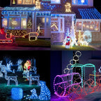 Brizled Color Changing Rope Lights, 18ft 180 LED RGB Rope Lights, Connectable Rope Lights Indoor Rope Lighting with Remote Outdoor White Rope Lights Waterproof Color Twinkle Tube Lights for Christmas