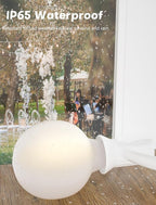 SUNSGNE White String Lights Outdoor, 50FT White Outdoor Lights with 52 G40 LED Frosted Shatterproof Bulbs(2 Spare) for Balcony Patio Tent Backyard Bistro Cafe Christmas Decor