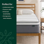 ZINUS 12 Inch True Support Hybrid Mattress [New Version], Queen, Fiberglass Free, Medium Feel, Motion Isolation, Certified Safe Foams & Fabric, Mattress in A Box