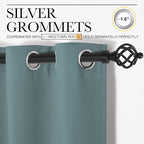 NICETOWN Modern Blackout Curtains Noise Reducing, Thermal Insulated and Privacy Room Darkening Drape Panels for Boy's Guest Room Door Window (Greyish Blue, 2 Panels, W55 x L78 -Inch)