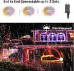 Brizled Christmas Lights, 65.67ft 200 LED Tree Lights Color Changing, 11-Function Warm White & Multicolor Christmas Light String, Connectable 29V Adapter Fairy Lighting with Remote for Xmas Tree Party