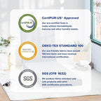 Olee Sleep Tri-Folding Memory Foam Mattress Topper, 4 Inch Gel Folding Mattress for Camping, Foldable Guest Bed, Washable Cover, CertiPUR-US Certified, Soft, Grey, Single Size