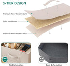 YITAHOME 4-Drawer Fabric Dresser, Dresser for Bedroom, Living Room, Hallway, Closet, Sturdy Steel Frame, Wooden Top, Easy-to-Pull Fabric Bins, Cream White