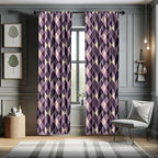 Ambesonne Geometric Window Curtains, Abstract Triangles with Dark and Pale Color Shades, Lightweight Decor 2-Panel Set with Rod Pocket, Pair of - 28" x 63", Dark Purple