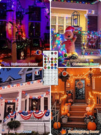 600LED Smart Color Changing Christmas Lights App Controlled, 208FT Waterproof RGB Twinkle String Light Music Sync Multiple Modes, Christmas Lights with Remote & Timer Indoor Outdoor Xmas Decorations