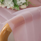 OVZME Blush Pink Sheer Curtains 72 Inches Long 2 Panels - Soft Light Filtering Window Sheer Panels for Living Room/Bedroom, Top Dual Rod Pocket, 1 Pair, Each 42Wx72L Inches