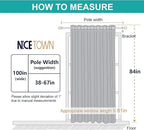 NICETOWN Lower Noise Room Divider Curtain Screen Partitions, Blackout Sound Reducing Divider Room Panel for Doorway/Glass Window/Sliding Door/Patio (1 Panel, 7ft Tall x 8.3ft Wide, Black)