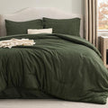 Bedsure Full Comforter Set Dark Green - Bed in a Bag Full Size Bedding 7 Pieces, Cationic Dyed Bed Set, Dark Green Soft Bedding for All Seasons Comforter with Sheets, Pillowcases & Shams