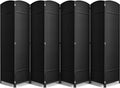 Sorbus 8-Panel Black Room Divider with Double Hinged Panels, 6 ft Tall Folding Privacy Screen